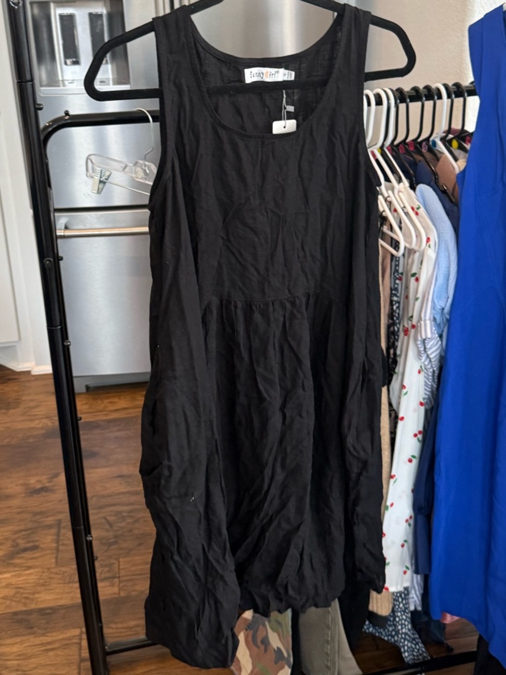NWT Sunny Girl Black Tank Sun Dress
